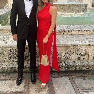 Hendricks One Shoulder Red Dress